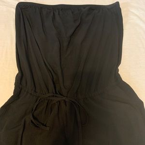 black strapless jumper